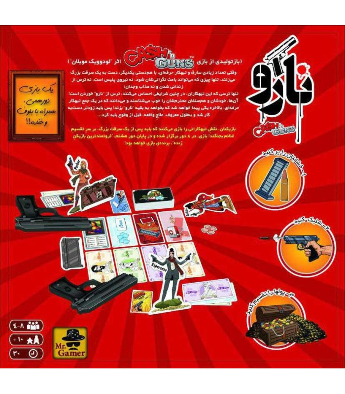 بازی فکری مدل نارو (Cash And Guns)