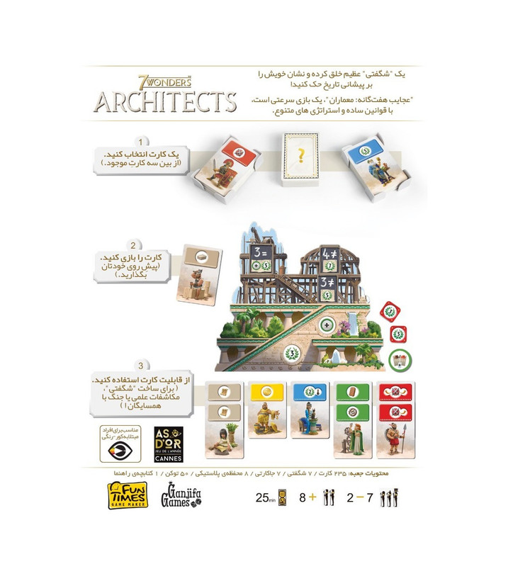 بازی فکری مدل عجایب هفتگانه: معماران (7 Wonders: Architects)