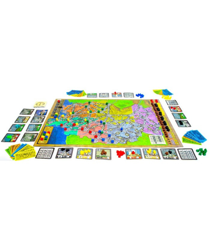 محتویات بازی فکری مدل شبکه نیرو (Power Grid: Recharged Edition)