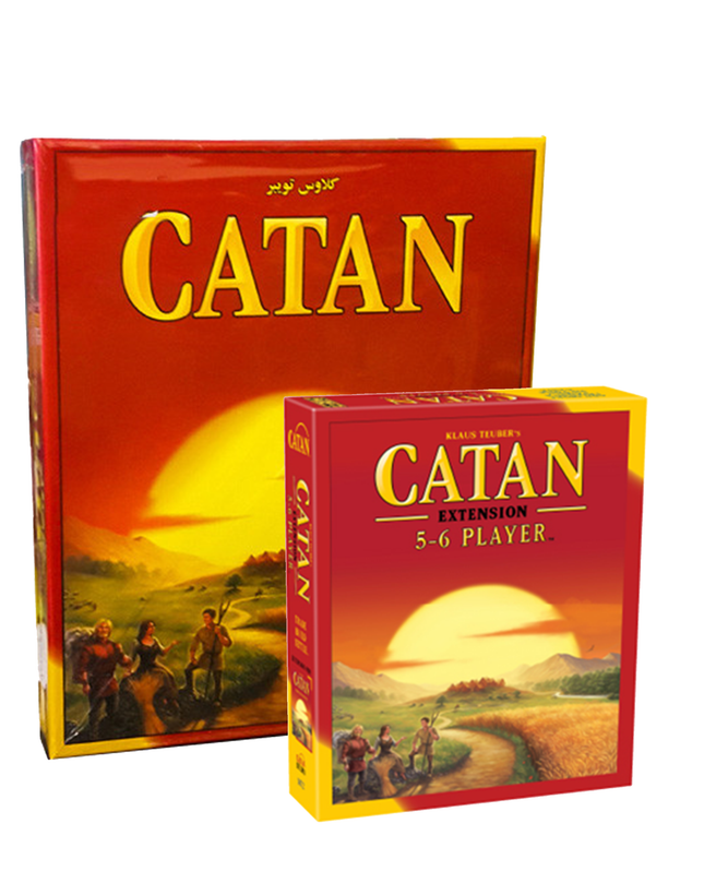 بازی فکری مدل باندل مهاجران کاتان + اکستنشن 5 و 6 نفره (Catan+Extension)
