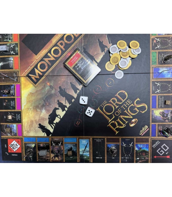 صفحه بازی فکری مدل مونوپولی ارباب حلقه ها (Monopoly: The Lords Of The Rings)