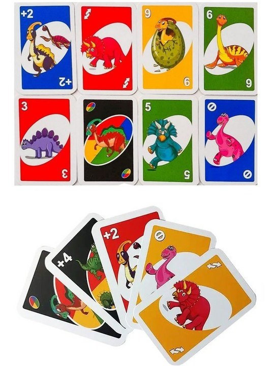 کارت بازی فکری مدل اونو ژوراسیک (UNO Jurassic)